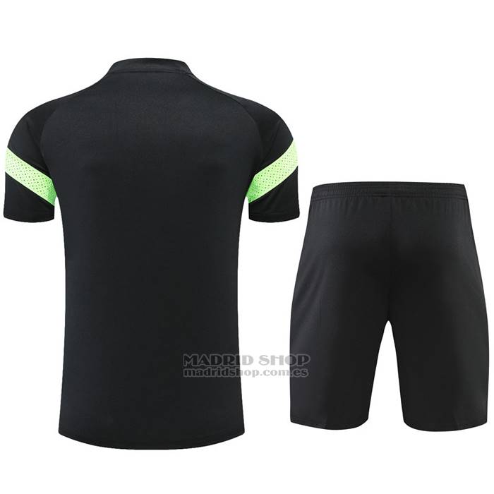 Chandal del Manchester City Manga Corta 2022-2023 Negro - Pantalon Corto